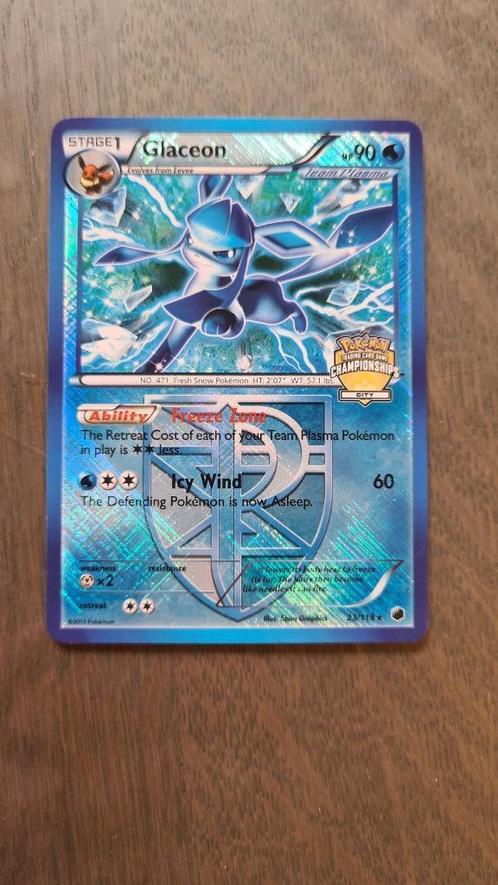 Glaceon 23/116 Plasma freeze City Championships Pokemonkaart, Hobby en Vrije tijd, Verzamelkaartspellen | Pokémon, Nieuw, Losse kaart