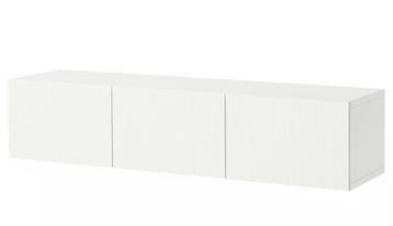 Nieuwe IKEA Besta kast 180cm wit met houtnerf - afbeelding 1