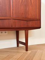 Vintage highboard E.W. Bach Deens design teak jaren 50/60, Ophalen, Gebruikt, 100 tot 150 cm, 150 tot 200 cm