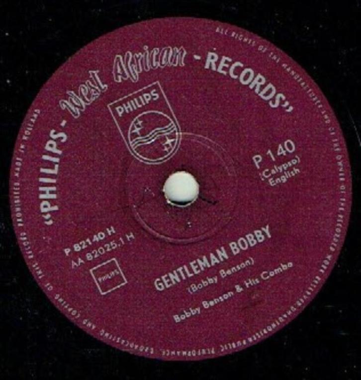Bobby Benson And His Combo - Gentleman Bobby / Taxi Driver, Cd's en Dvd's, Vinyl | Overige Vinyl, Gebruikt, 10 inch, Ophalen of Verzenden