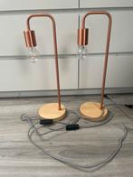 Set van twee moderne lampjes, Ophalen of Verzenden, Zo goed als nieuw, Hout, Minder dan 100 cm