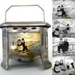 Theelichtje handbeschilderd kinder tafereelen klederdracht, Antiek en Kunst, Ophalen of Verzenden