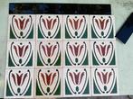 45 st jaren 20-30 antieke tegels met tulp groen/zwart/cognac, Ophalen