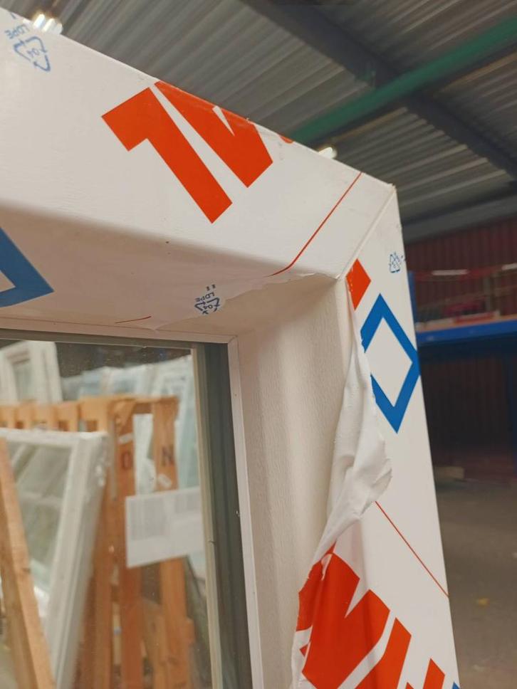 Kunststof Vast kozijn  b288,5 x h170 cm Crème   -2254-, Doe-het-zelf en Verbouw, Kozijnen en Schuifpuien, Zo goed als nieuw, Raamkozijn