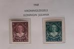1948 Curaçao Inhuldiging Koningin Juliana Nvph Nr. 198-199, Postzegels en Munten, Ophalen