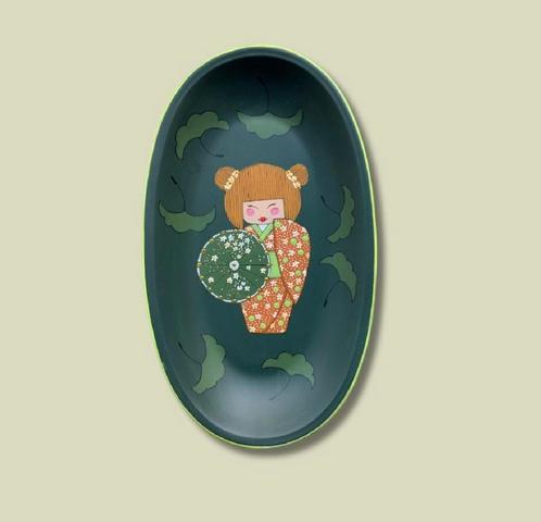 Handbeschilderd bordje 'Geisha', Huis en Inrichting, Woonaccessoires | Wanddecoraties, Zo goed als nieuw, Ophalen of Verzenden
