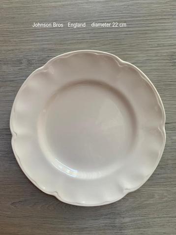 bord, ontbijtbord, dessertbord, Johnson Bros, room-wit crème beschikbaar voor biedingen