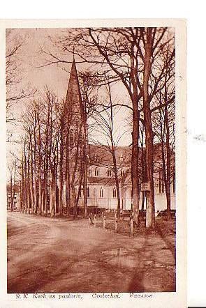 Ansichtkaart	Vaassen	RK kerk	en pastorie	Oosterhof, Verzenden, 1920 tot 1940, Ongelopen, Gelderland