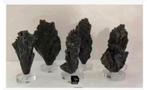 6 x zwarte kyanite op voetje, kan eraf, pr.p.stuk, Ophalen of Verzenden