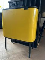 Brabantia Bo Touch Bin - 23/11 liter - Geel, Huis en Inrichting, Woonaccessoires | Prullenbakken, Ophalen, Kunststof, Gebruikt