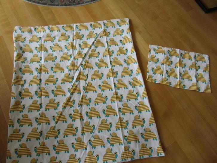 Ikea - overtrekset Rorande - schildpadden - peuter/ledikant, Kinderen en Baby's, Kinderkamer | Beddengoed, Zo goed als nieuw, Dekbedovertrek