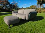 Leolux Nardo 3 zits design bank + hocker, Ophalen of Verzenden, Zo goed als nieuw, 75 tot 100 cm, Stof