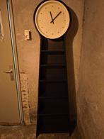 Boekenkast met klok (IKEA) zwart hout, Ophalen, Met plank(en), Kunststof, Onbekend