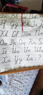Vintage Schoolplaat Alfabet Sierletters - Nostalgisch Decor, Ophalen, Overige thema's