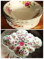 Rose Garden Myott staffordshire Old Foley china rose schaal, Antiek en Kunst, Antiek | Servies los, Ophalen of Verzenden