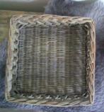 Vierkanten rieten dienblad open rand- rm style ca.34x34 cm, Ophalen of Verzenden, Gebruikt, Vierkant, Overige materialen