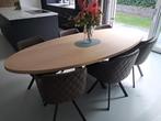 Eettafel ovaal 240x100cm eiken. NIEUW, Ophalen, Nieuw, 4 tot 6 stoelen