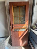 5 Houten binnendeur met glas, Doe-het-zelf en Verbouw, Deuren en Horren, Ophalen, Gebruikt, 80 tot 100 cm, Binnendeur