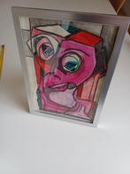 Abstract kunstwerk in zelf staand Lijstje, Ophalen