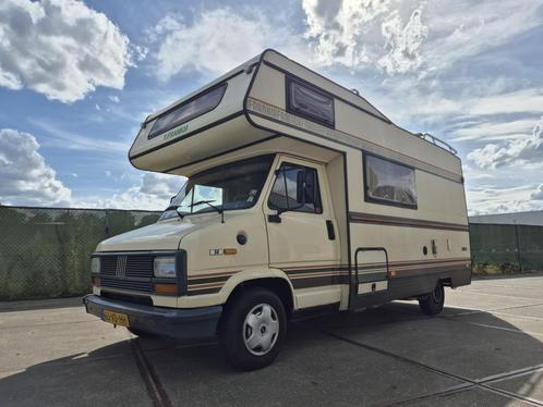 Fiat Ducato Frankia Alkoof camper 1987, Caravans en Kamperen, Campers, Bedrijf, tot en met 5, Fiat, Diesel, Handgeschakeld, Koelkast