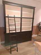 Boekenkast met ladder ,  matzwart., Huis en Inrichting, Ophalen, Zo goed als nieuw, 25 tot 50 cm, 200 cm of meer