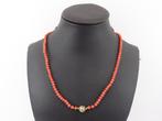 Bloedkoralen collier gouden slot                          D1, Ophalen of Verzenden, Overige materialen, Ketting