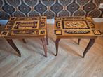 Italiaanse vintage tafeltjes met muziekdoos, Huis en Inrichting, Minder dan 55 cm, Gebruikt, Ophalen of Verzenden, Rechthoekig