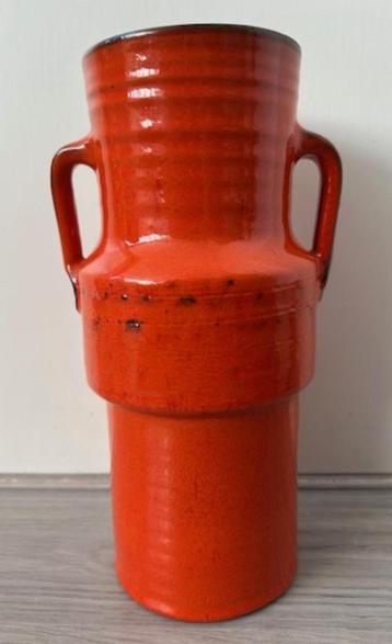 Ravelli vaas keramiek oranje 1970's  beschikbaar voor biedingen