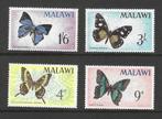 Malawi 37-40 vlinders serie 1966 postfris, Verzenden, Postfris, Dier of Natuur