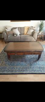 Vintage Eikenhouten Salontafel met Lades, Ophalen, Vintage, Minder dan 50 cm, Rechthoekig