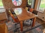 6 eetkamerstoelen met beschadigd zitvlak, Huis en Inrichting, Stoelen, Ophalen, Zo goed als nieuw
