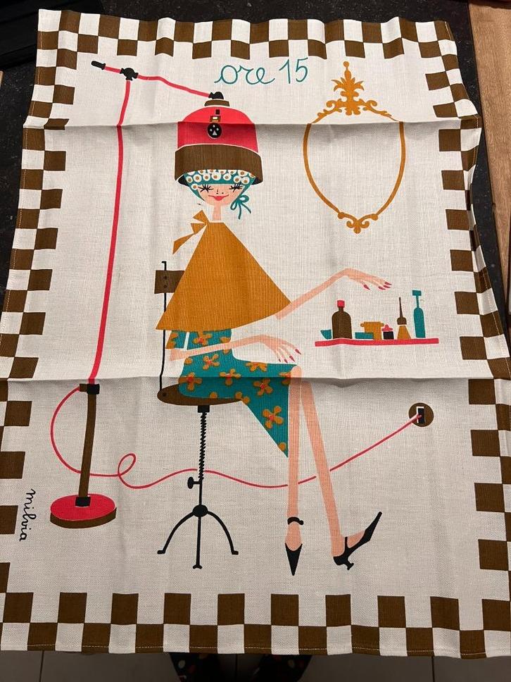 3 theedoeken van Milvia in nieuwstaat Ore 15 - 22 - 8, Antiek en Kunst, Antiek | Keukenbenodigdheden, Ophalen of Verzenden