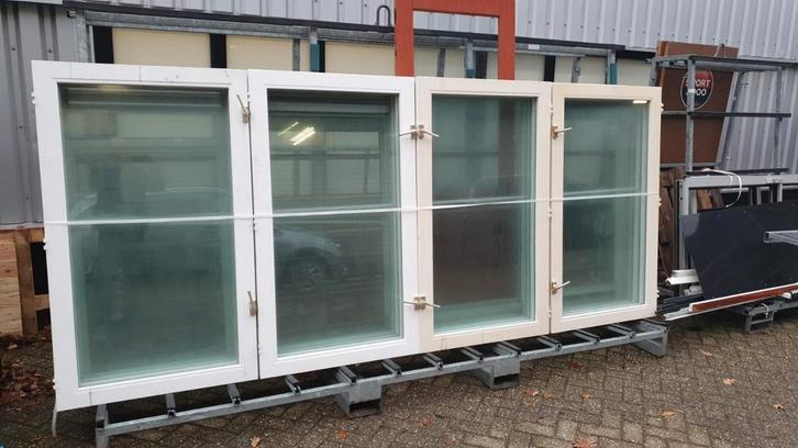 Raamkozijnen met isolatieglas 30 stuks, Doe-het-zelf en Verbouw, Kozijnen en Schuifpuien, Raamkozijn, Hout, 75 tot 150 cm, Ophalen