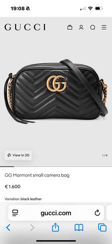 Gucci Marmont Small Camera bag beschikbaar voor biedingen