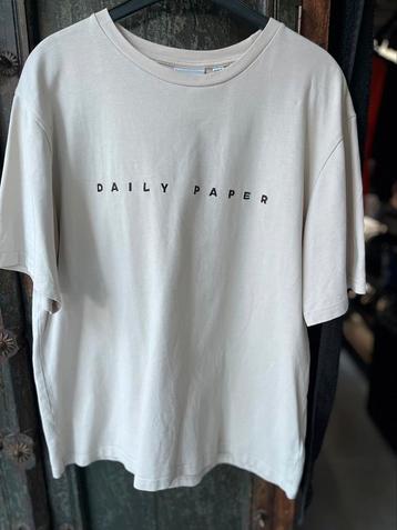 Daily paper t-shirt taupe met logo maar M