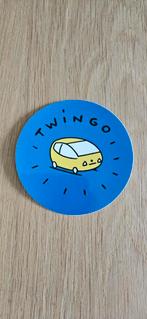 Sticker rond Renault Twingo blauw / geel, Verzamelen, Stickers, Ophalen of Verzenden, Nieuw