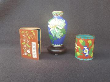 Chinees cloisonne - lot van 3 items beschikbaar voor biedingen
