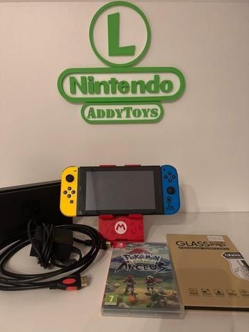 Nintendo Switch V2 fortnite joycons, incl Pokemon Arceus beschikbaar voor biedingen