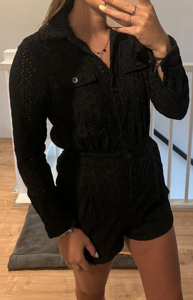 Zwarte jumpsuit met lange mouwen - Maat XS, My Jewellery, Zwart, Ophalen of Verzenden, Zo goed als nieuw