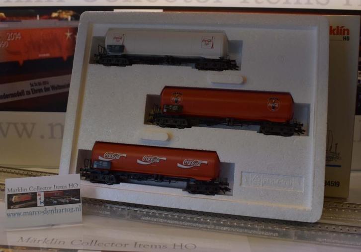 Marklin 84519 3-delige ketelwagenset " Coca Cola ", Hobby en Vrije tijd, Modeltreinen | H0, Zo goed als nieuw, Wagon, Wisselstroom