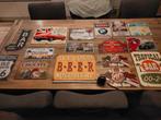 Collectie Vintage Metalen Borden, Ophalen of Verzenden, Gebruikt
