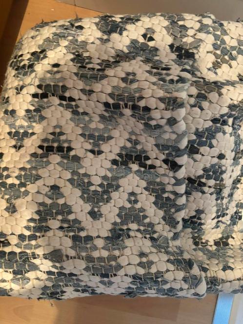 Vloerkleed/karpet 160x230 blauw/wit, Huis en Inrichting, Woonaccessoires | Overige, Zo goed als nieuw, Ophalen