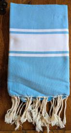 Handgemaakte Hamamdoek, Huis en Inrichting, Ophalen of Verzenden, Nieuw, Blauw, Handdoek