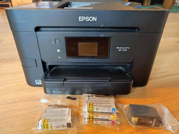 Epson Workforce Pro WF-3725 Inkjet Printer, Computers en Software, Printers, Gebruikt, All-in-one, Inkjetprinter, Faxen, Kleur printen