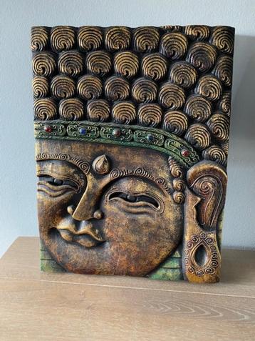 Boeddha hoofd voor aan de wand beschikbaar voor biedingen