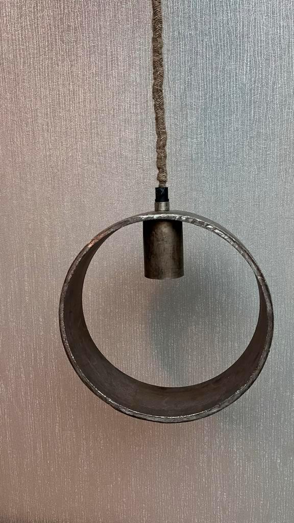 Industriële hanglampen - set van 3, Huis en Inrichting, Lampen | Hanglampen, Gebruikt, Minder dan 50 cm, Metaal, Ophalen of Verzenden