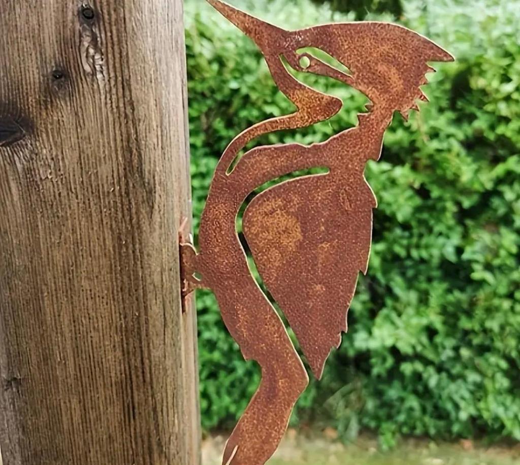 Tuinsteker Specht - Roestig Metaal, Tuin en Terras, Ophalen of Verzenden, Nieuw