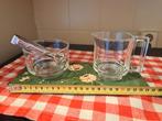 Melk en suiker set, Antiek en Kunst, Antiek | Glas en Kristal, Ophalen of Verzenden