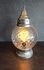 Oosterse / Marokkaanse Metaal met Glazen Lamp incl. Bol €10, Ophalen, Nieuw, Metaal, Minder dan 50 cm