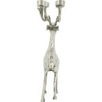 Beeld staand hert aluminium met waxinelichthouders, Ophalen of Verzenden, Nieuw, Dier